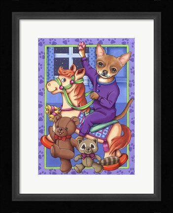 Framed Chihuahua Toys Print