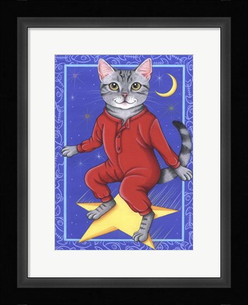 Framed Star Cat Print