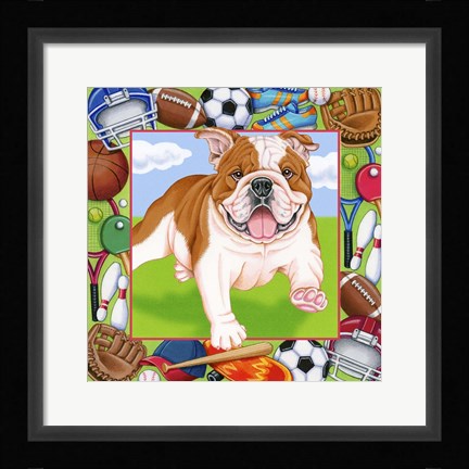 Framed Sports Bulldog Print