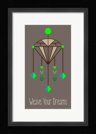 Framed Weave Your Dreams Brown Print