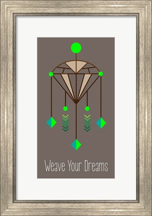 Framed Weave Your Dreams Brown Print