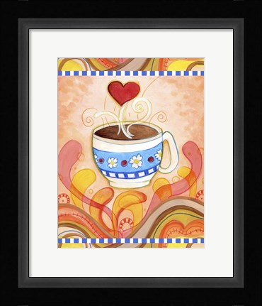 Framed Cup Of Love Print