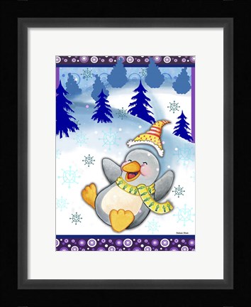 Framed Penguin Slide Print