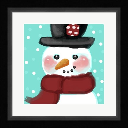 Framed Snowman Print