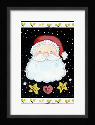 Framed Ho Ho Santa Claus Print