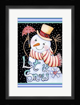 Framed Snow Umbrella Print