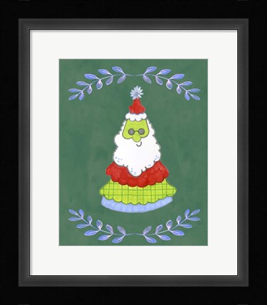 Framed Oh Santa Tree Print
