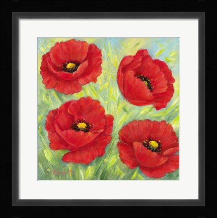Framed Poppies A Print