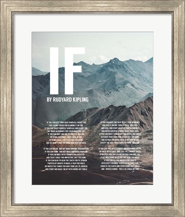 Framed If by Rudyard Kipling - Mountains Print
