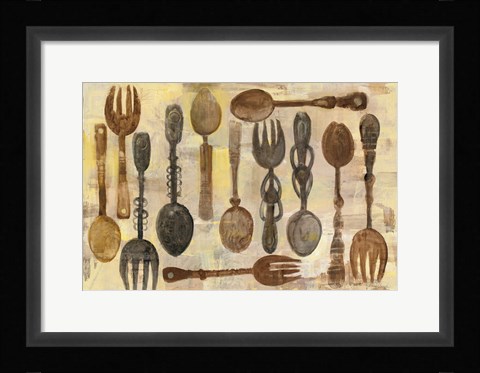 Framed Spoons and Forks Print