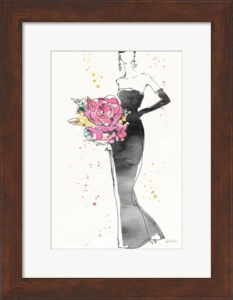 Framed Floral Fashion III v2 Print