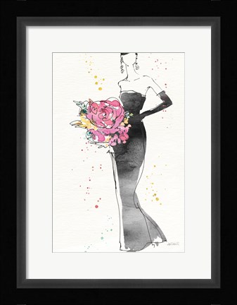 Framed Floral Fashion III v2 Print
