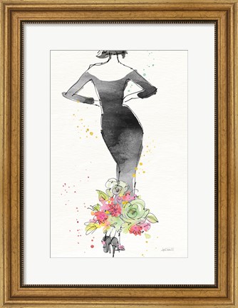 Framed Floral Fashion I v2 Print