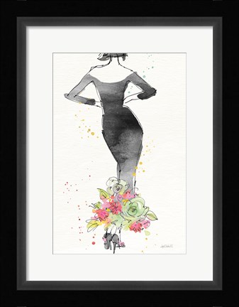 Framed Floral Fashion I v2 Print