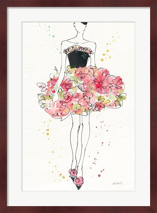 Framed Floral Fashion II v2 Print