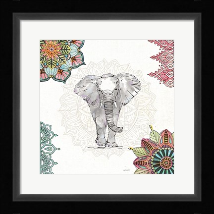 Framed Mandala Morning I Print