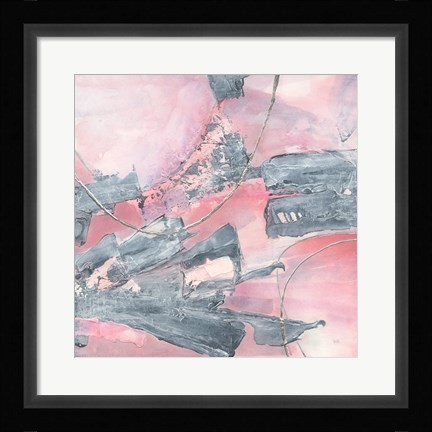 Framed Whitewashed Blush III Print