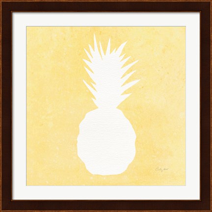 Framed Tropical Fun Pineapple Silhouette II Print