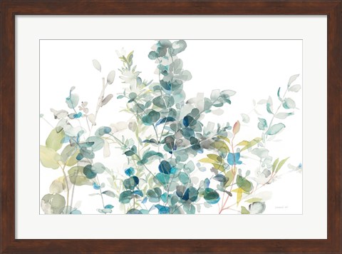 Framed Eucalyptus I White Crop Print