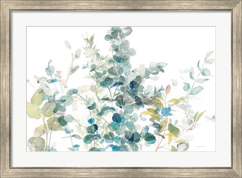 Framed Eucalyptus I White Crop Print
