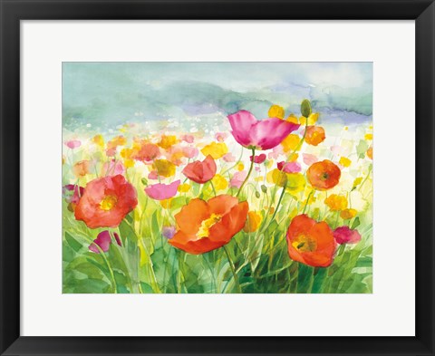 Framed Meadow Poppies Print