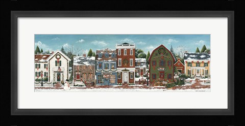 Framed Christmas Village Crop Print