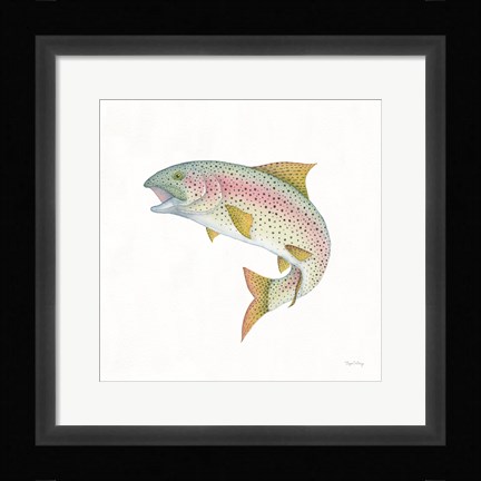 Framed Gone Fishin Rainbow Print