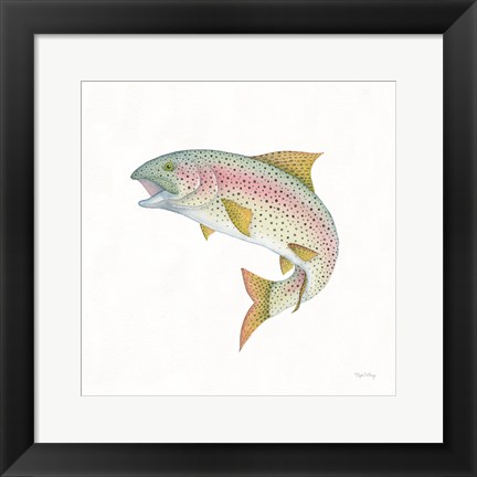 Framed Gone Fishin Rainbow Print
