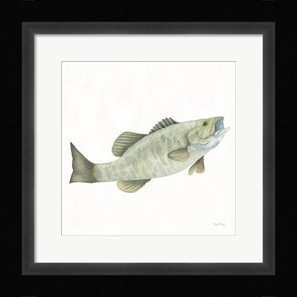 Framed Gone Fishin Small Mouth Print
