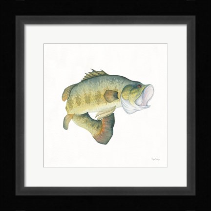 Framed Gone Fishin Large Mouth Print