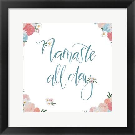 Framed Spirit Stallion VIII Blush and Teal Print