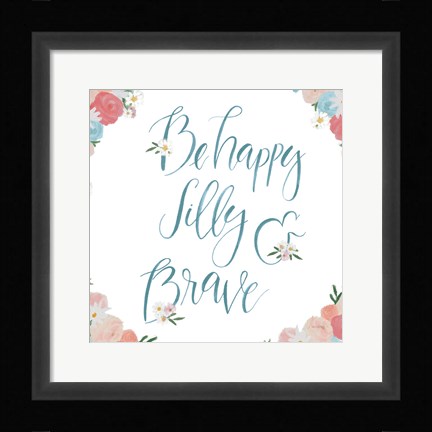 Framed Spirit Stallion III Blush and Teal Print