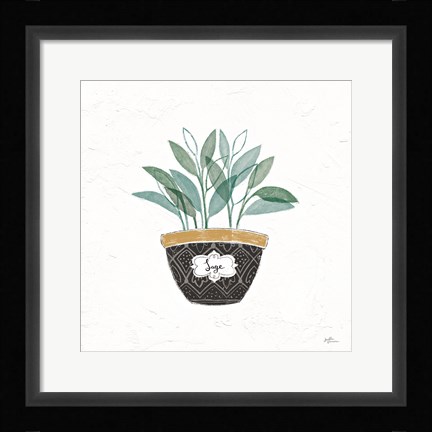 Framed Fine Herbs VII Print