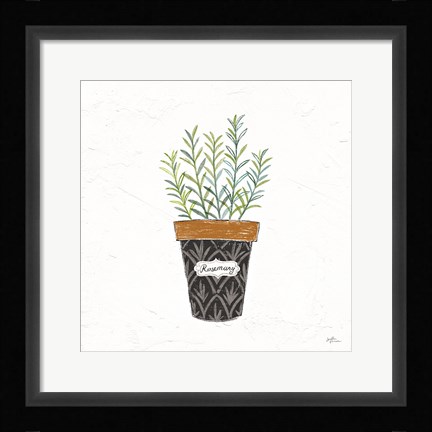 Framed Fine Herbs IX Print