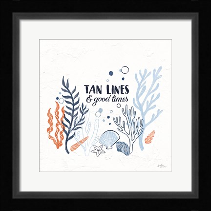 Framed Simple Sea IV Print
