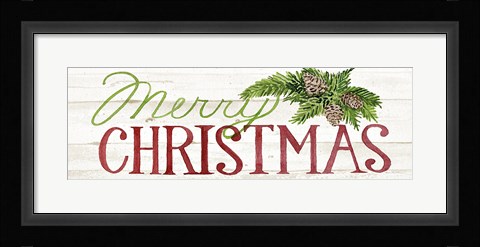 Framed Holiday Sayings II on Wood Whitewash v2 Print