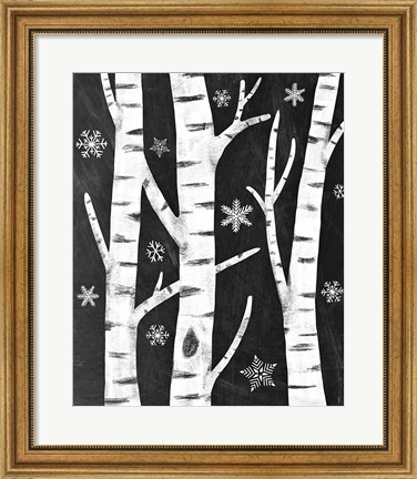 Framed Snowy Birches Print