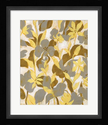 Framed Painted Tropical Screen II Print