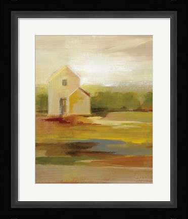 Framed Hillside Barn I Print