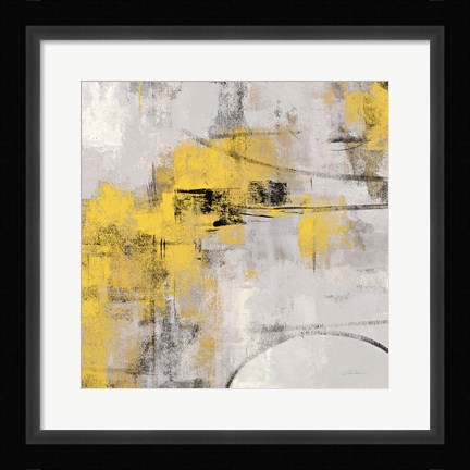 Framed Stone Gardens II Yellow Print