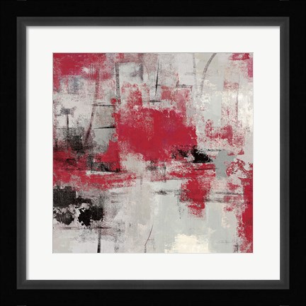 Framed Stone Gardens III Red Print