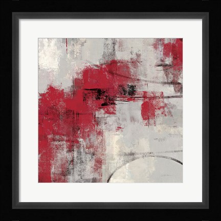 Framed Stone Gardens II Red Print