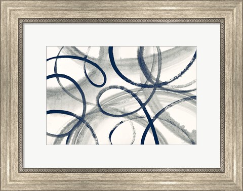 Framed Calligraphia with Navy Print