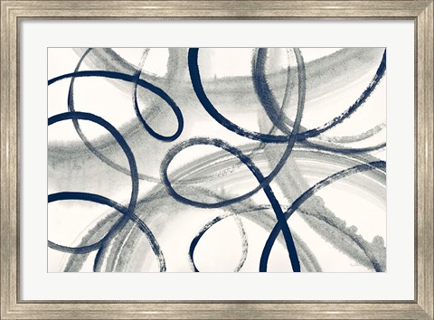 Framed Calligraphia with Navy Print