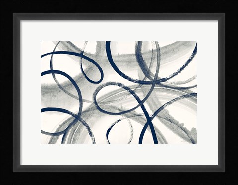 Framed Calligraphia with Navy Print