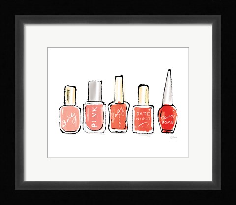 Framed Beauty and Sass Red I Print