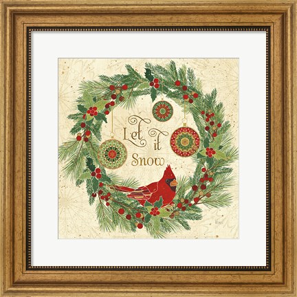 Framed Winter Feathers VII Print