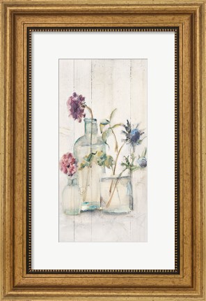 Framed Blossoms on Birch II Panel Print