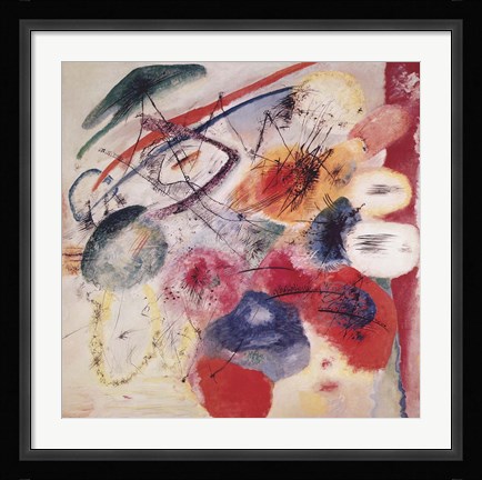 Framed Black Lines 1913 Print