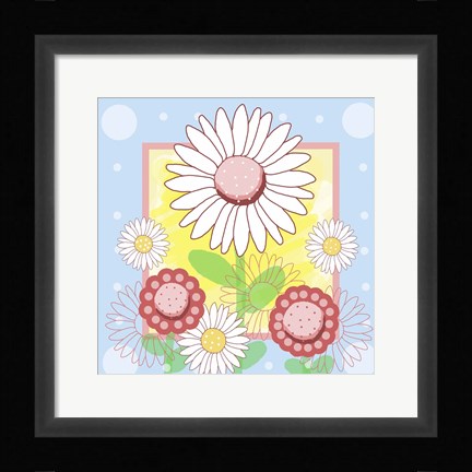 Framed Pastel Daisies Print
